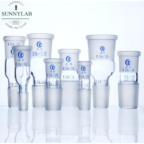 Glass Enlarging Transfer Adapter from 24/29 to 19/26, Laboratory Glassware