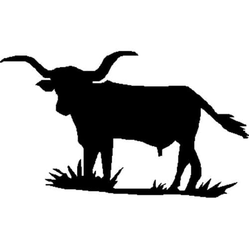 Bull Standing Animal Sticker High Quality Car Window Decoration Personality Pvc Waterproof Decal Black/white, 20cm*12cm