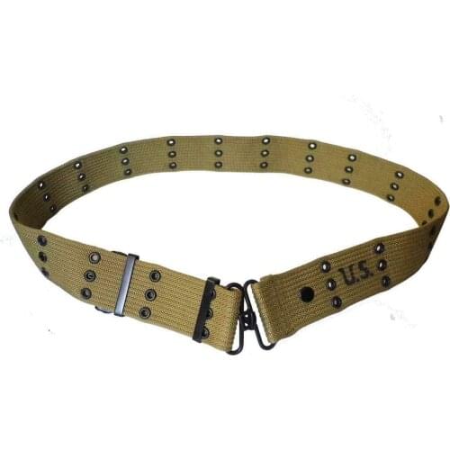 WWII WW2 US AMRY SOLDIER WEBBING EQUIPMENT COTTON BELT MILITARY CLASSICAL REPRO World Military Store