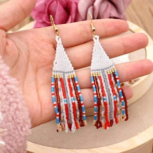 Go2boho Beads Earring For Women Fringe Tassel Earrings Femme Native Style Jewelry Gift for Her Miyuki Pendientes Accessories