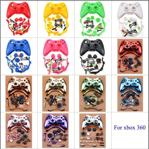 YuXi Hard Case Gamepad Protective Shell Cover Full Set Buttons Analog Stick Bumpers For XBox 360 Wireless Game Controller