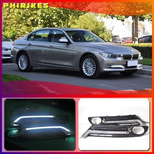 1 Set LED DRL Daytime Running Lights Fog Driving Lamps Covers for BMW 3 series F30 F35 320 325 2013-2014