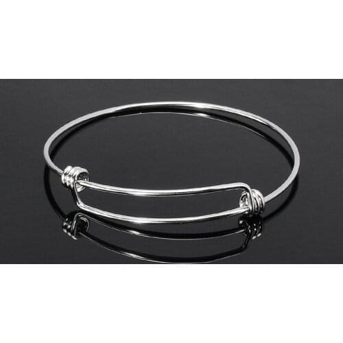 5pcs/lot 65mm New Fashion Stainless Steel Adjustable Bangle Accessories for Jewelry Making DIY Handmade Bracelet