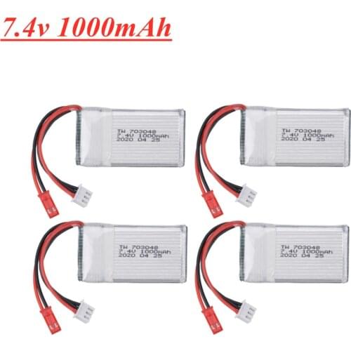 7.4V 1000mah 703048 Lipo Battery For MJXRC X600 Remote Control RC Drone Spare Parts 2s 7.4v Rechargeable Battery 1pcs to 5pcs