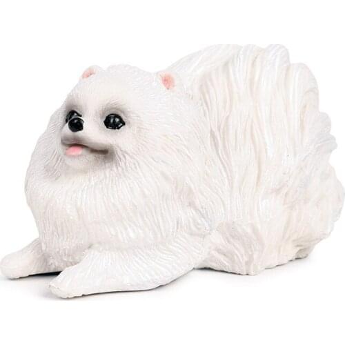 7.5*4*4CM Solid Simulation Animal Model Dog Model Pomeranian Pet Dog Child Gift Hand-made Toy Decoration