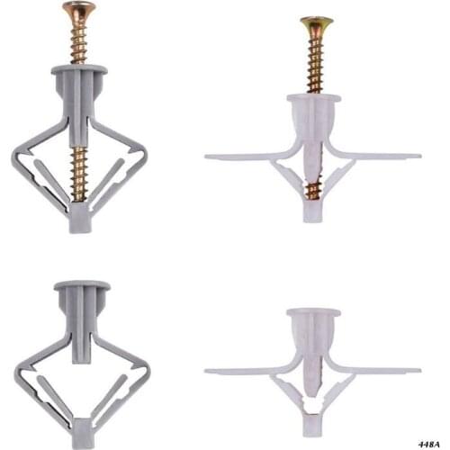 Aircraft/Butterfly Expansion Anchors Bolts Plastic Self Drilling Drywall Ribbed Anchors Assortment Kit Wall Installation