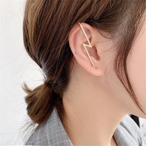 Bohemian Wedding Ear Wrap Crawler Hook Earring Crystal Stud Earrings for Woman Needles Around Auricle Earrings Jewelry Gift