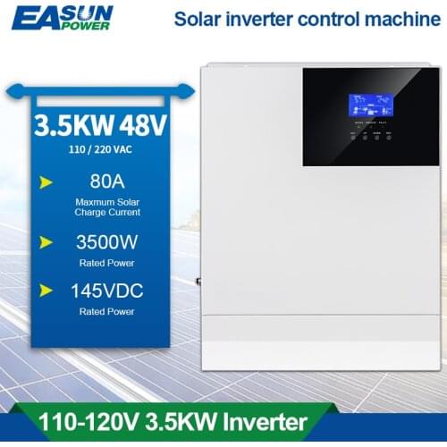 Pure Sine Wave Inverter 3500W DC 48V Battery AC 110vac/120vac 50Hz 60Hz MPPT 80A Solar Controller Solar Hybrid Inverter