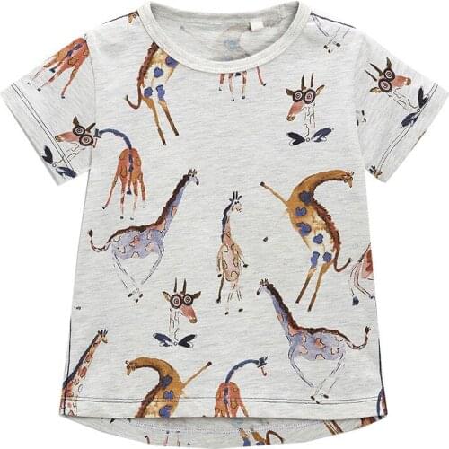 Bambino 2021 New Tees of Children 2-7 Years Cartoon Pure Cotton T shirt for Kids Boys Tops Clothing Baby Clothes Child Costume