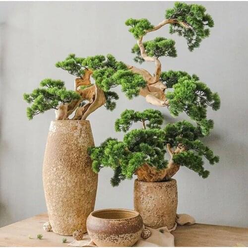 Artificial Pine Tree Branch Plastic Cypress Leaves Christmas Decorative Flower