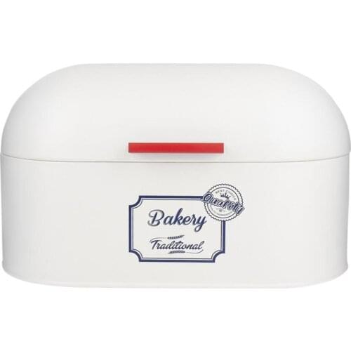 Kitchen Metal Bread Box Countertop Bread Storage Bin Container w/Lid