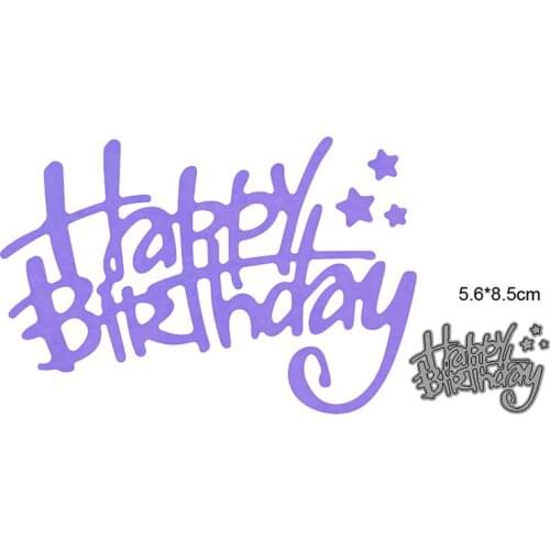 Metal Cutting Dies Stencils dies Cut Mold Happy Birthday Scrapbooking dies embossing die cut decoation Paper Craft knife mould