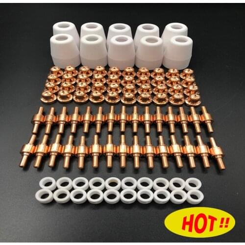 100Pcs PT-31 LG-40 consumables Air Plasma Cutter Cutting Nozzles Electrode Tip Torch Consumable Kits 40A Fit For LGK-40 CUT-40