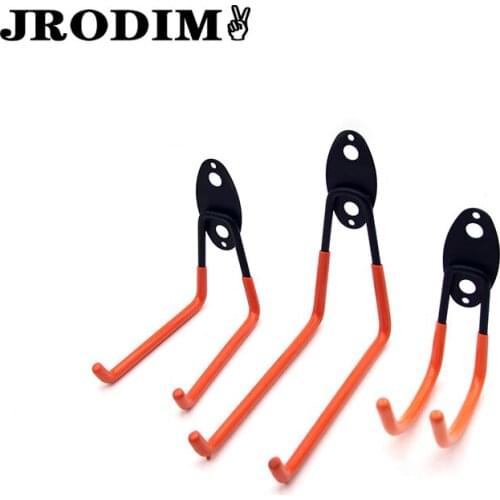 JRODIM Wall Mount Garage Bike Hanger Hook Heavy Duty Metal Hooks for Hanging Tools Warehouse Storage Organizer Hooks with Screws