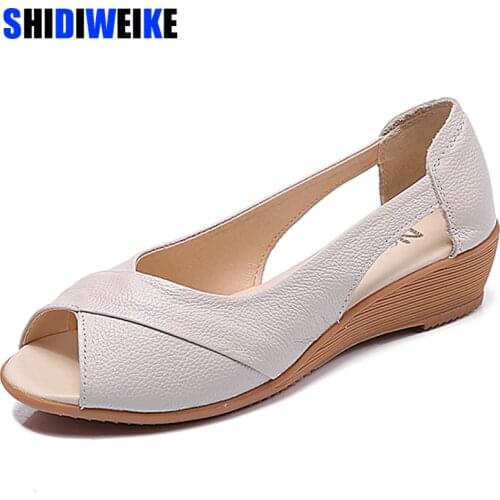 2021 New Wedges Sandals Women Summer Shoes Casual Slip On Womens Summer Sandals Solid Platform Sandals Plus Size 35-43 m833