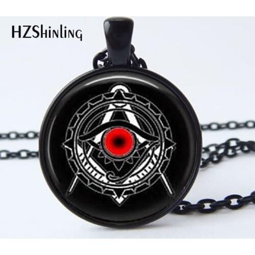 New Arrival Illuminati Pendant Necklace Satanism Satanic Baphomet Freemason Masonic Jewelry Art Photo Necklace HZ1