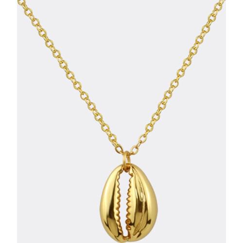 925 Sterling Silver Shell Shaped Necklace for Women Charm Necklace Fine Jewelry 2021 Trend