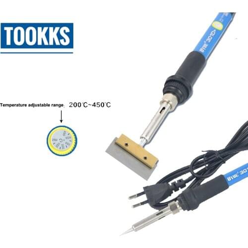 UYUE 301D 60W 2 in 1 Constant Temperature Adjustable Electric Soldering Iron + Welding Shovel For Phone Glue Remove Clean Tool
