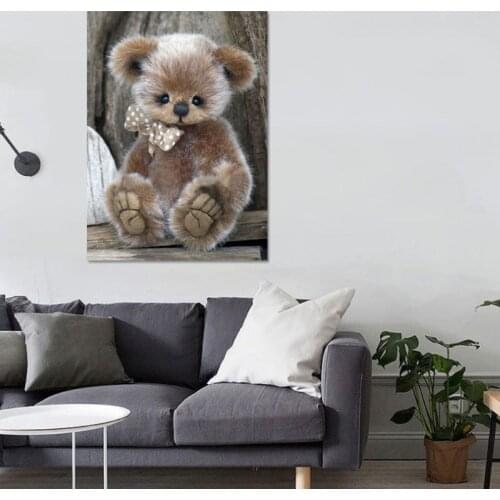 Litter Bear 5D DIY Round Diamond Painting Embroidery Drill Needlework Cross Craft Stitch Kit Home Decor E56C