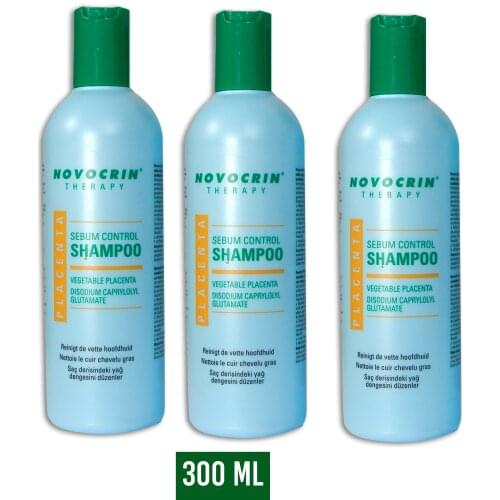Placenta Anti-Hair Loss and Stimulates Hair Growth Botanical Vitamin Sebum Control Hair Shampoo 3 Packs