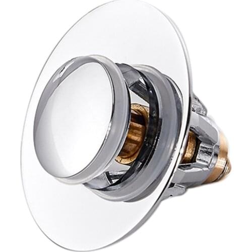 Washbasin Plug,Universal Push-In Bounce Core Sink Spring Drain Plug For Washbasins Kitchen Bathroom,Drain Hole 37Mm