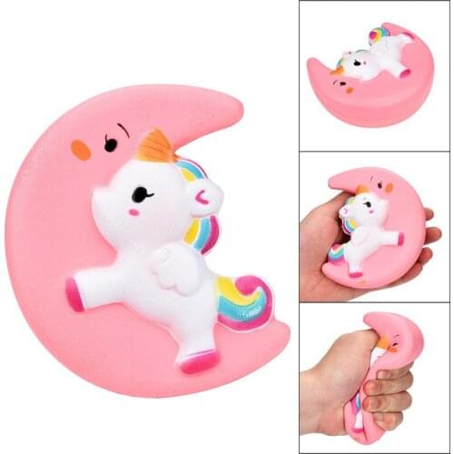 Squishy Cute Moon Unicorn Scented Cream Slow Rising Squeeze Decompression Toys Anti-stress Childrens toys Gift Toys 2018