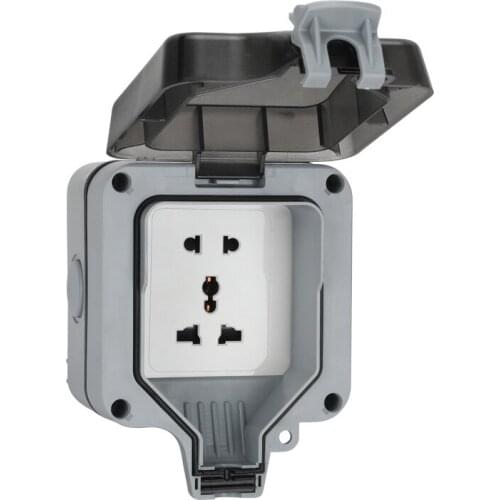 Outdoor weatherproof and waterproof socket IP66 multifunctional five-hole 10A rainproof charging strip industrial row plug AC 11