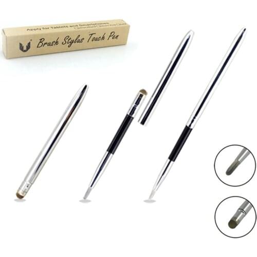 Universal 2 in 1 Capacitive Screen Brush & Stylus Pen For Ipad Mini Air 2 3 4 for Iphone for Samsung For Smart Phone Tablet PC