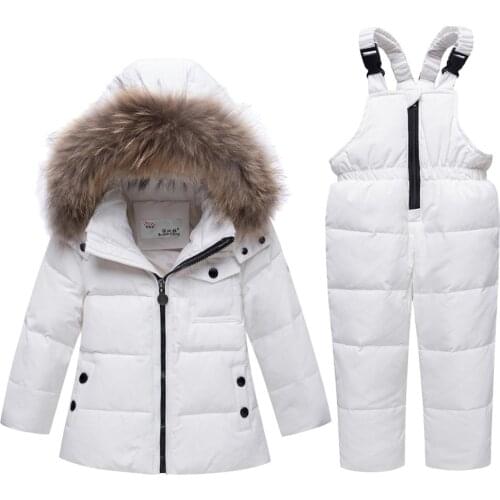 Top Quality Childrens Down Jackets Set Baby Boys & Girls Winter Wear Set Fashion Kids Down Set Size 90-120