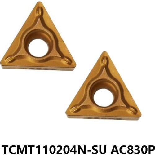 100% Original TCMT110204N-SU AC830P TCMT110204 N-SU TCMT 110204 TCMT1102 Carbide Inserts Lathe Cutter Turning Tools 10pcs/box
