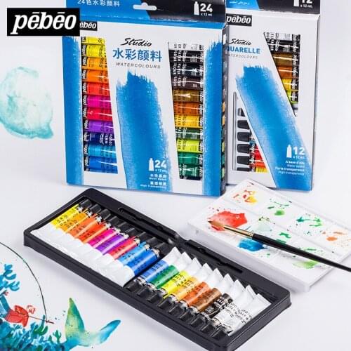 12/ 24 12ml Colors Watercolor Paint Set Watercolor Transparent Pigment Set for Art Supplies