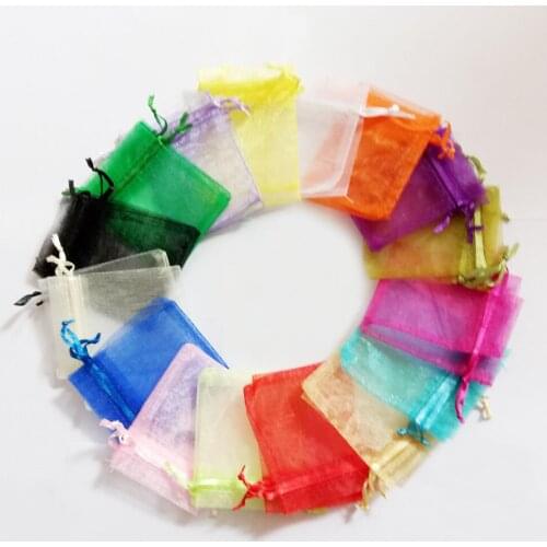 15x20cm Organza Bag 50pcs Jewelry Packaging Display Jewelry Pouch Gift Bags For Wedding Drawstring Bag Woman Travel Storage Bag