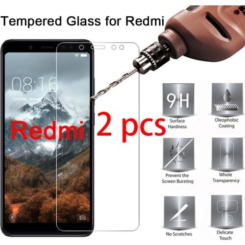 2 pcs! Tempered Protective Safety Glass for Xiaomi Redmi Note 7 6 5 Pro 5A Prime Screen Protector on Redmi Note 4X 4 3 2