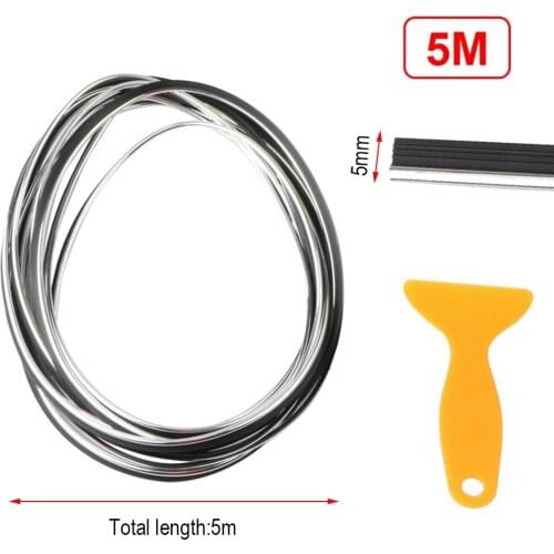 5M 10M Long Glue-Free Embedded Car Decoration Strips Moulding Trim Dashboard Door Edge Protector Accessories Auto Parts