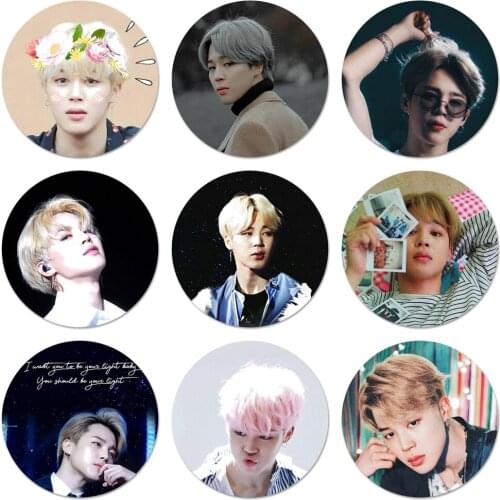 58mm Jimin Handsome Icons Pins Badge Decoration Brooches Metal Badges For Backpack Decoration