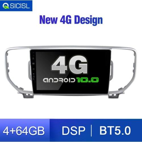 64GB 4G SIM Android 10.0 Car Radio Multimedia for Kia Sportage 2016 2017 Free 4G Modem for 4G SIM Card Car Radio GPS Navi DVD