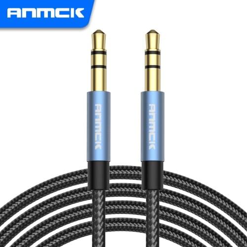 Anmck Jack 3.5mm Aux Cable Speaker Line Audio Cable For Laptops Desktop Phone Car Headphones Aux Audio Cord Jack 3.5