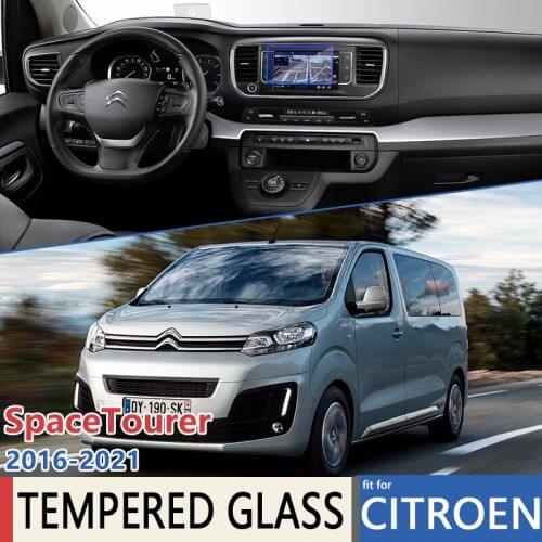 For 7 Inch Citroen SpaceTourer MK3 2017~2021 Car Navigation Auto GPS Film Touch Full Screen Protector Tempered Glass Accessories
