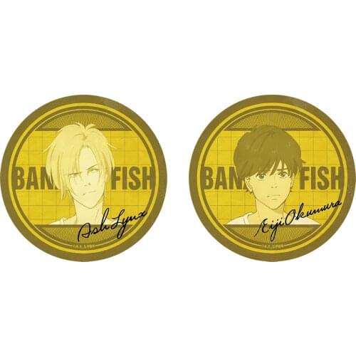 BANANA FISH Anime Okumura Eiji Ash Lynx Yellow Version Metal Badge Brooch Pins