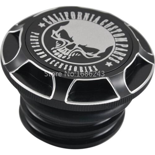 Black Motorcycle Fuel Gas Tank Cap California Custom Trim For Harley Sportster XL Dyna Softail Trike Touring Road King 1996-2014