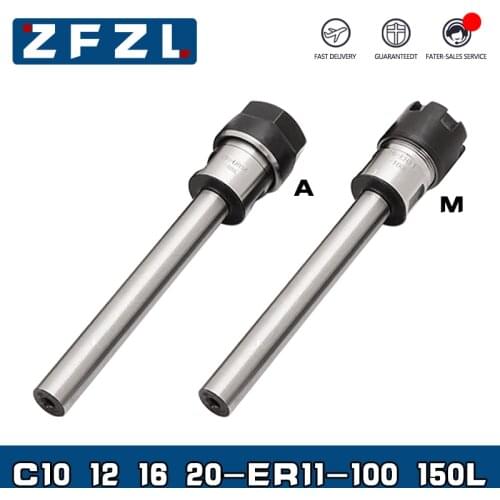1PC ER Collet Chuck Holder C10 C12 C16 C20 ER11 100L 150L CNC Milling Lengthen Tool Carrier