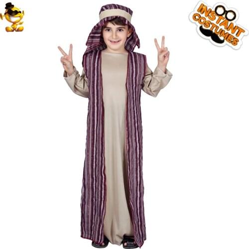 Child Arab Arabian Prince King Costume Kids Arabian Costumes Cosplay for Boys Fantasia Arab Clothing child boy Carnival