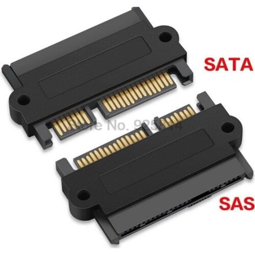 By dhl or fedex 200pcs Professional SFF-8482 SAS To SATA 180 Degree Angle Adapter Converter Straight Head for motherboard