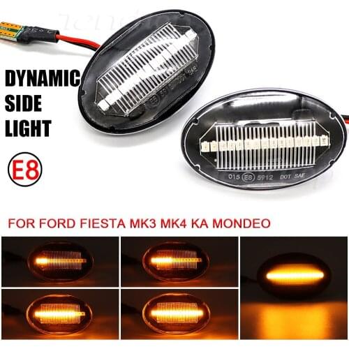 For Ford Fiesta III IV MK3 MK4 19902000 2001 KA Mondeo I Transit Tourneo Dynamic Turn Signal LED Light Side Marker Blinker