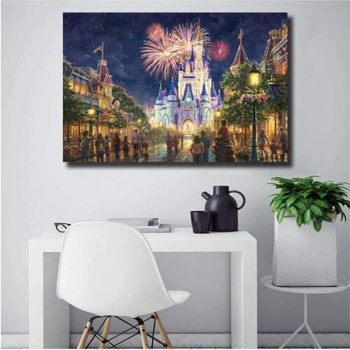 Main Street Usa By Thomas Kinkade Canvas Painting Print Home Decor Wall Art