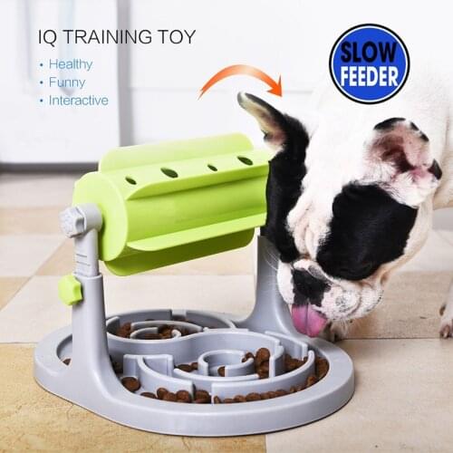 Interactive Pet Food Feeder Dog Cat Dispenser Slow Pet Foods Feeding Toys Anti Choke Dog Slow Feeder Bowl for Small Large Dogs