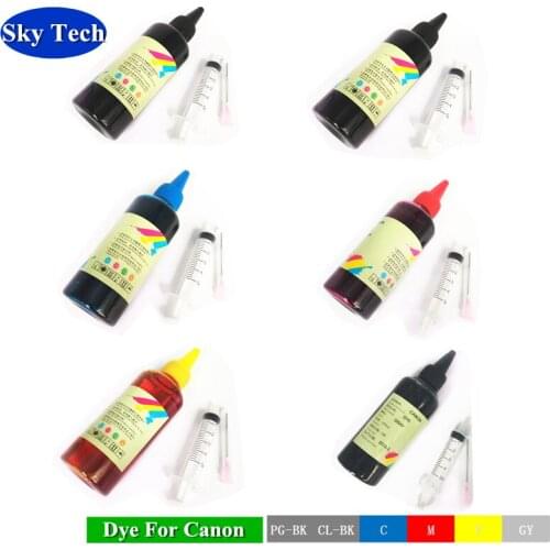 600ML Quality Refill ink For Canon cartridges , Dye Ink Photo Ink CISS Ink for Canon Inkjet printer . [PBK BK C M Y GY]
