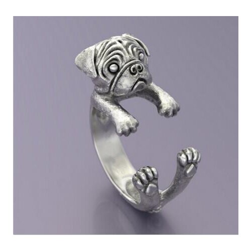 Drop shipping-3D Retro Pug Ring
