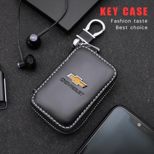 Leather Key Wallet Car Key Bag Multi Function Key Case For Chevrolet Cruze Cobalt Lacetti Niva Aveo t250 t300 Captiva decoration