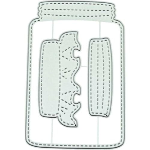 Mason Jar Metal Cutting Dies Cut Die Mold Decoration Scrapbooking Embossing Paper Craft Mould Punch Stencils